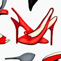 Dress Up 2 - Designer Shoes in Red  Grey and Black 