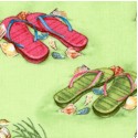 Seaside Rendezvous - Summertime Flip Flops #2 by Jane Maday - LTD. YARDAGE AVAILABLE