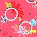 Girly Girl - Tossed Rings on Pink 