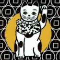 Medetai - Manekineko Lucky Cat by Hoodie - LTD. YARDAGE AVAILABLE