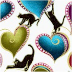 Cat-i-tude: Elegant Gilded Cats and Hearts #1