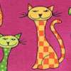 Retro Cartoon Cats on Hot Pink