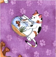 Lil Miss Cutie Patootie - Tossed Whimsical Cats by Desiree Designs