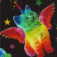 Tossed Winged Rainbow Unicorn Cats 