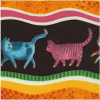 Prisma Cats Vertical Stripe by Ingrid Slyder