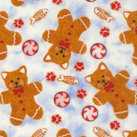 Kitty Christmas - Tossed Kitty Cat Gingerbread Cookies by Kayomai Harai