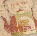 Tea Time - Tossed Collage Teapots and Teacups