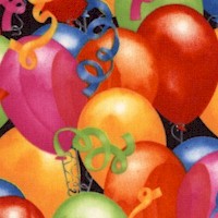 Celebrate! Colorful Packed Balloons and Ribbons