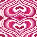 Retro 60s Hearts in Pink - LTD. YARDAGE AVAILABLE