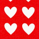 Remix - Mini Hearts on Red by Anne Kelle Designs