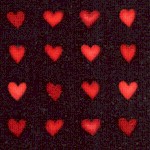 Cute to Boot 6 - Petite Hearts in Rows on Black