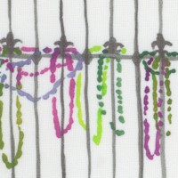 Mardi Gras Parade - Fence Beads by Caitlin Wallace Rowland (Digital)