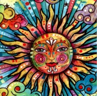 Stargazer - Rising Sun - Vibrant Celestial Scene by Dean Russo