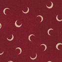 Moon and Stars - Tossed Crescent Moons on Burgundy