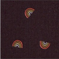 Always Look for Rainbows - Tossed Petite Rainbows on Black