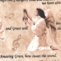 Amazing Grace Lyrics, Angels and Musical Notes