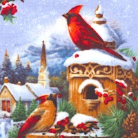 Winter Song - Beautiful Birds and Birdhouses by Oleg Gavrilov