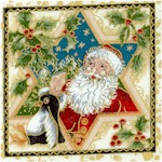 The Spirit of Christmas - Gilded Santa Scenes in Frames