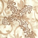 Wing and a Prayer - Tossed Ornate Crosses on Beige Scrollwork