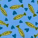 Raining Cats Fish Coordinate on Blue - LTD. YARDAGE AVAILABLE