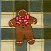 All Hearts Christmas Gingerbread Cookies on Plaid FLANNEL