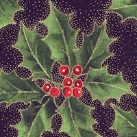 Majestic Yule - Gilded Holly Leaves and Berries by Sentimental Studios