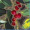 Deck The Halls - Gilded Holly Berries on Black