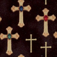 Three Kings - Gilded and Bejeweled Crosses on Black