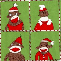 Santa’s Little Helpers - Holiday Sock Monkey Portraits by Erin Michaels