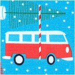 Swell Noel - Retro Christmas Tree Trips - LTD. YARDAGE AVAILABLE