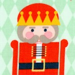 Nutcracker Christmas - Nutcrackers on Retro Harlequin Background