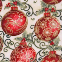 Winter Elegance - Gilded Elegant Ornaments on Ivory