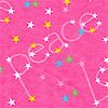 Peace and Love on Starry Pink FLANNEL