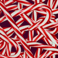 Peppermint Twist - Tossed Candy Canes on Black