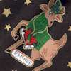 Gilded Reindeer on a Star-Studded Black Sky