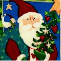 Santa Portraits on Green - SALE! (MINIMUM PURCHASE 1 YARD)