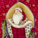 Christmas Spirit - Gilded Santa Panel - PRICED AND SOLD BY THE FULL PANEL ONLY