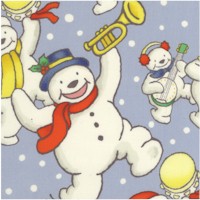 Xmas Time - Snowman Band on Blue