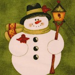 Snowflakes Welcome - Whimsical Snowmen by Diana Marcum - SALE! (MINIMUM PURCHASE 1 YARD)