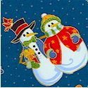 Holiday Joy - Gilded Holiday Snowmen Scenes by Nancy Murty