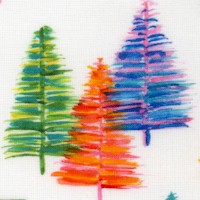 Wishwell Glow - Festive Trees on Ivory (Digital)