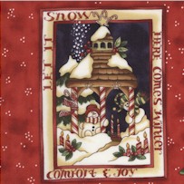 Peppermint Cottage Holiday Portraits by Diane Knott - SALE! (MINIMUM PURCHASE 1 YARD)