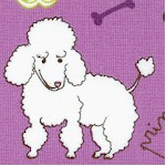 Doggy Dog - Tossed Whimsical Dogs on Purple