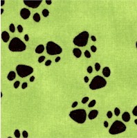 Pampered Pets - Pawprints on Green