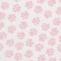 Kiddie Flannel - Pink Pawprint FLANNEL