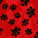 Garden Frolic - Cat and Dog Pawprints on Red - LTD. YARDAGE AVAILABLE (.25 YD.) MUST BE PURCHASED IN