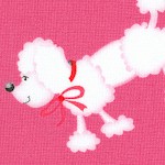 Girly Girl - Tossed Poodles and Polka Dots on Pink