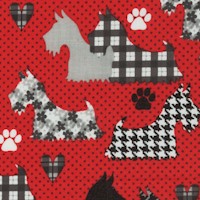 Great Scotts - Stylish Scotties on Red