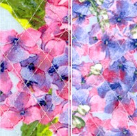 Reversible Quilted Hydrangeas