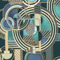 Lavish - Elegant Gilded Art Deco Design by Peggy Toole - Teal